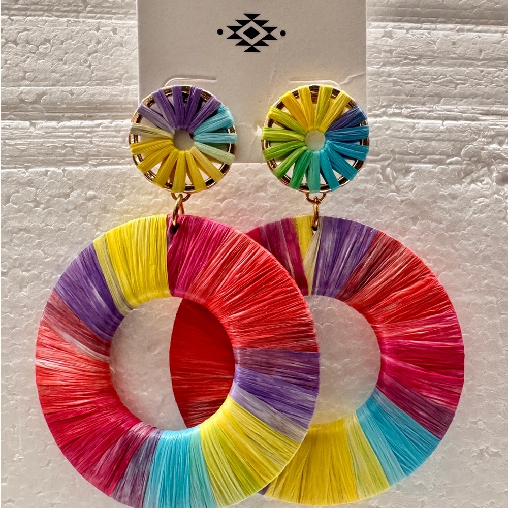 Multicolor Statement Hoop Earrings